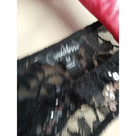 Speechless Black Lace Sequin Semi Formal Dress Size 7 - Picture 6 of 7